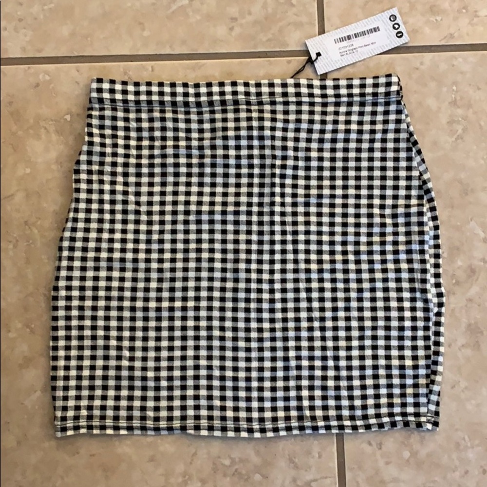 NWT gingham mini skirt